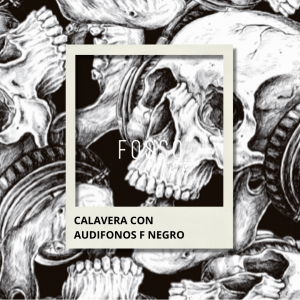 CALAVERA CON AUDIFONOS F NEGRO